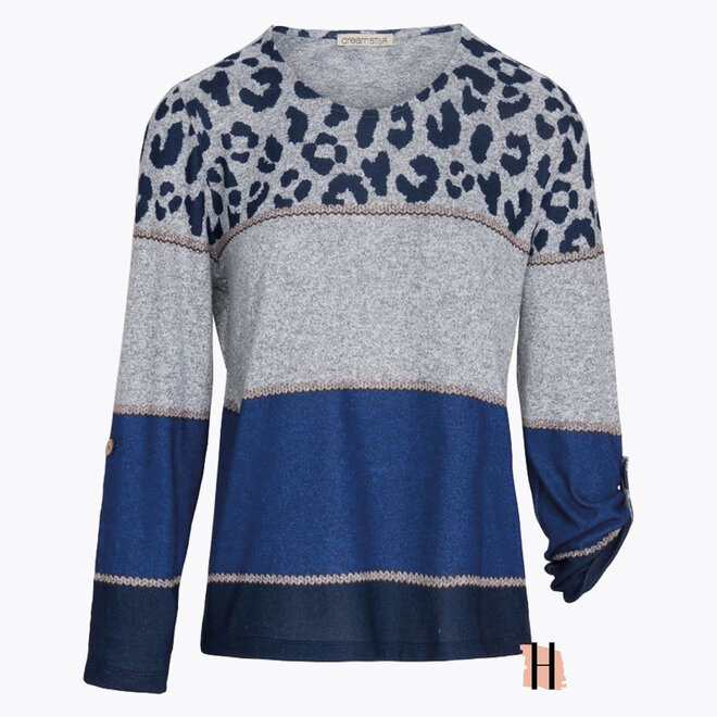 W23 231 Fay Truitje COLOR BLOCK Indigo Mix