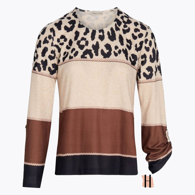 W23 231 Fay Truitje COLOR BLOCK Toffee Mix