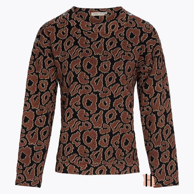 W23 205 Bravour Sweater FANTASY JACQ Toffee Mix