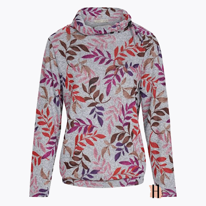 W23 248 Colya Trui Print Mix in Cyclaam Mix