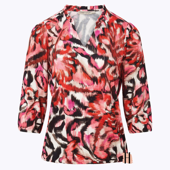 Z24 135 Gemma Top FANTASY PRINT in Rood Mix