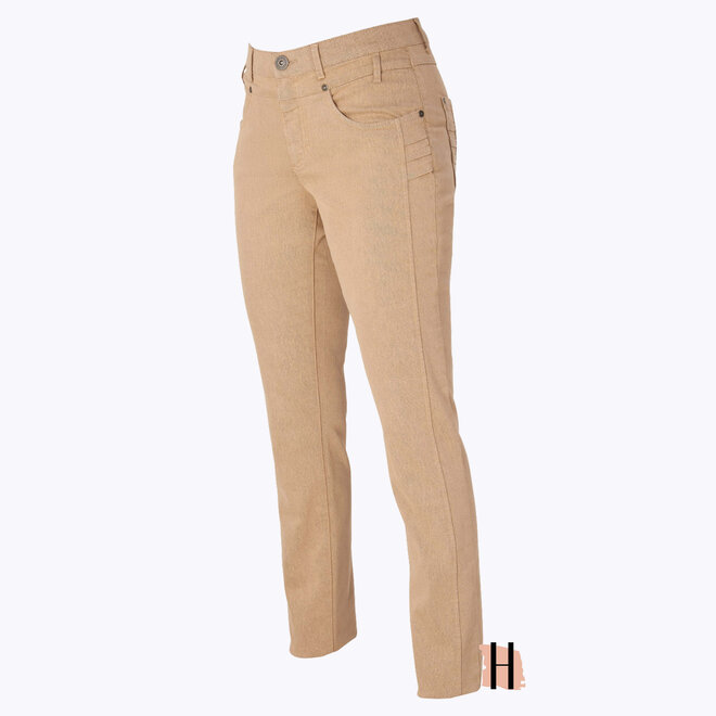 Denim Stretch Broek "Mada" in Latte