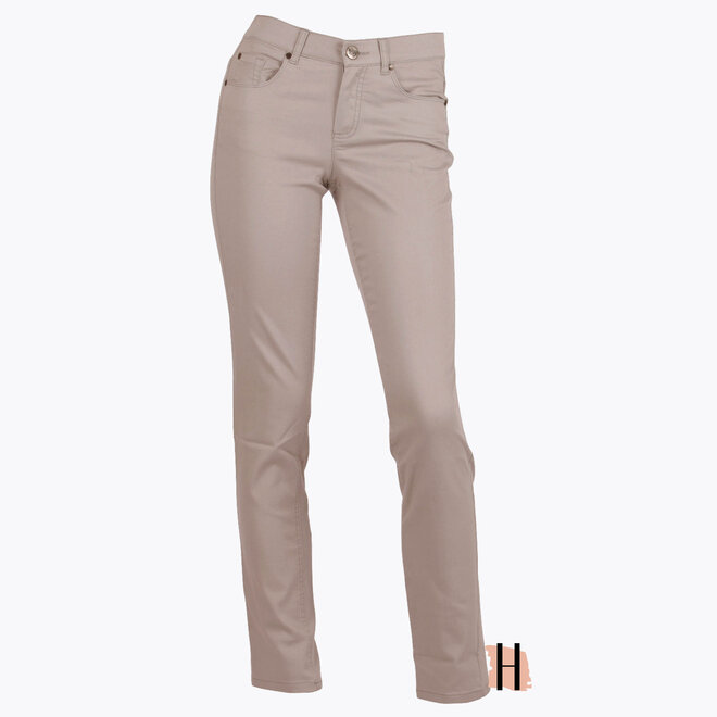 5-Pocket Super Stretch Broek Lang in Beige