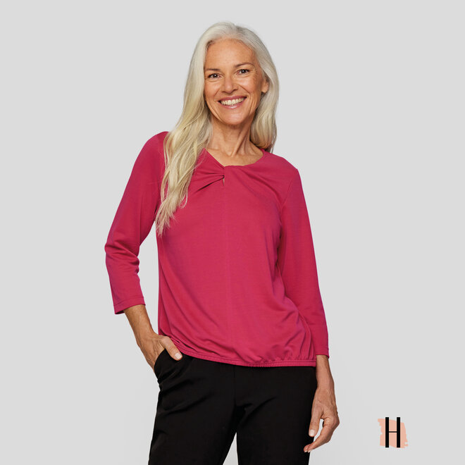 Shirt met Knoopdetail Roze