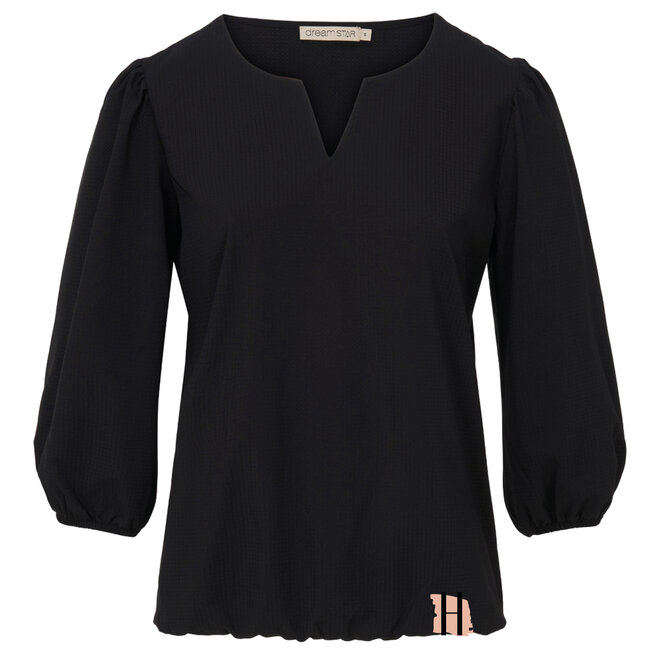 Effen Blouson "Isidora" in Zwart