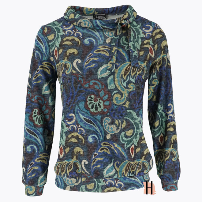 Super Soft Trui Print met Strik