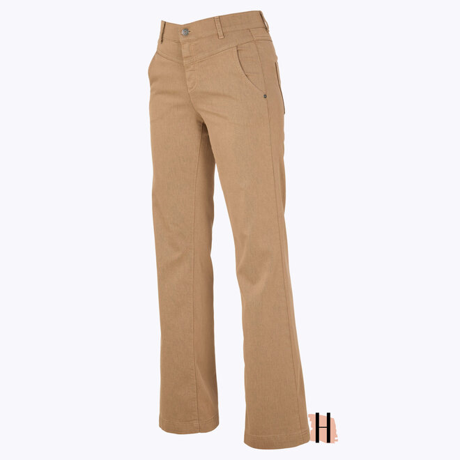 Flared Stretchbroek "Senza" in Camel