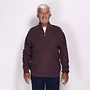 Heren Trui met Kraag en Rits in Aubergine
