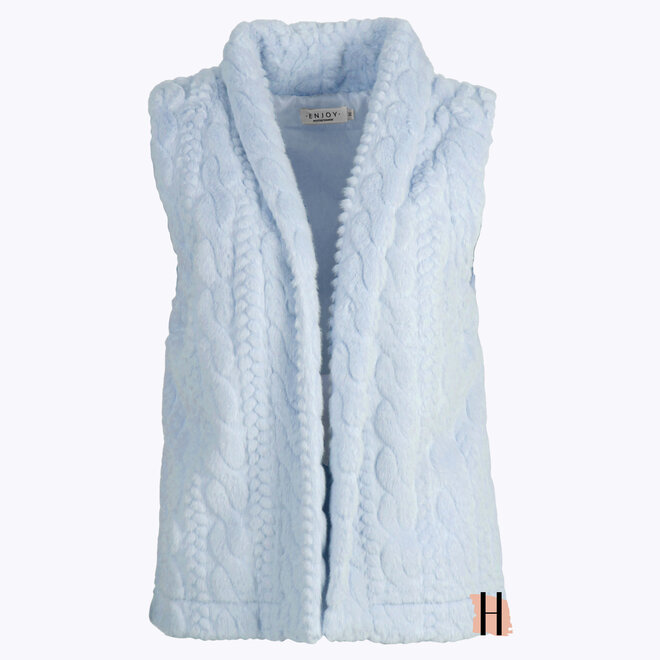 Fluffy Gilet in Lichtblauw