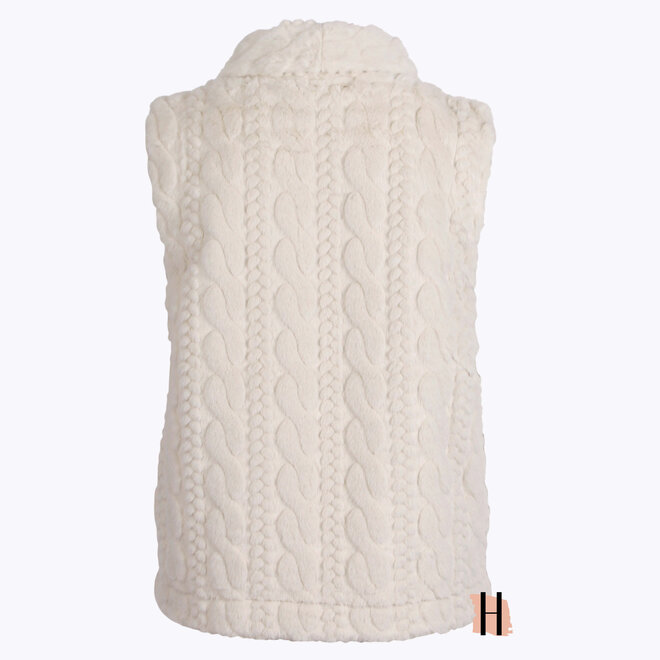 Fluffy Gilet in Ecru