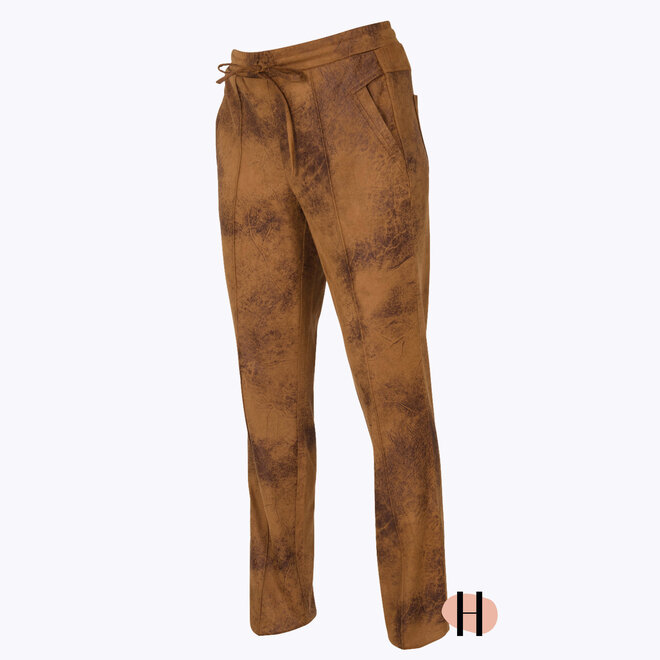 w24 115 Broek VINTAGE LEER Mokka