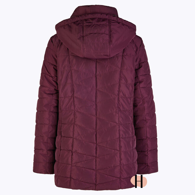 Functionele Winterjas in Aubergine Kleur