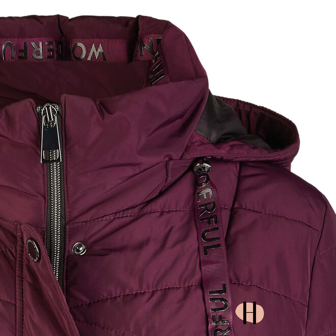 Functionele Winterjas in Aubergine Kleur