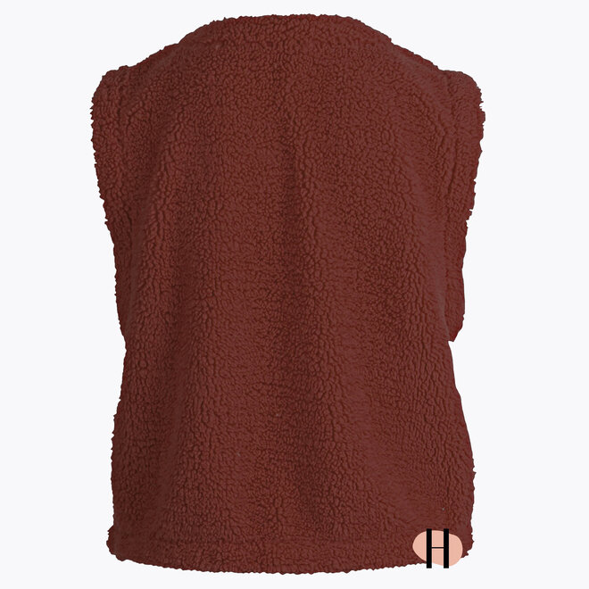 Teddy Gilet met Zakken in Terra Cotta