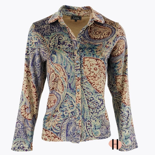 Fluwelen Blouse met Paisley Print