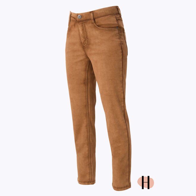 W24 210 Smile Broek PEACH STRETCH Mokka