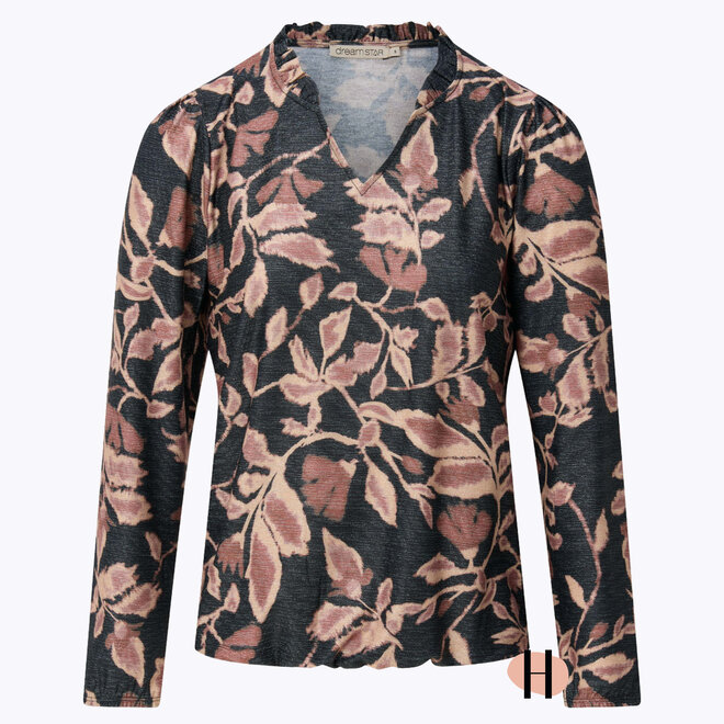 Metallic Blouson "Xanne" Mokka Mix