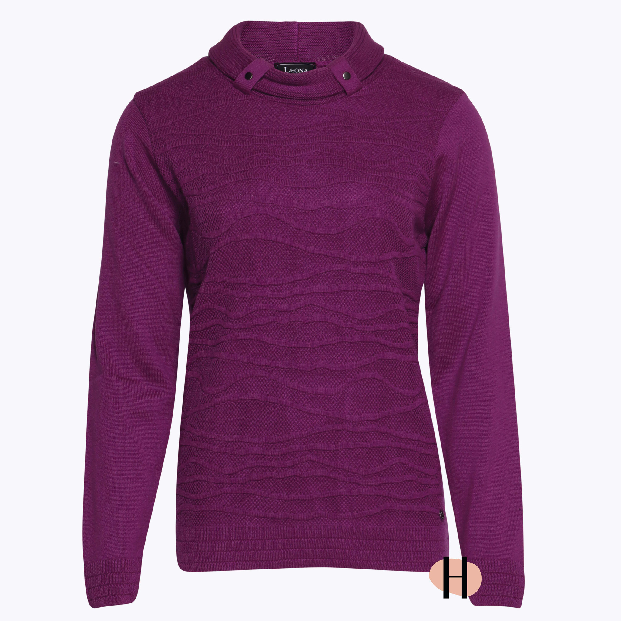 Leona per Donna Trui Paars Najaar 2024 bij Hoffmans Mode Online