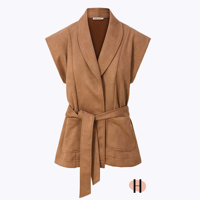 Kunst Suède Gilet "Diam" Mokka