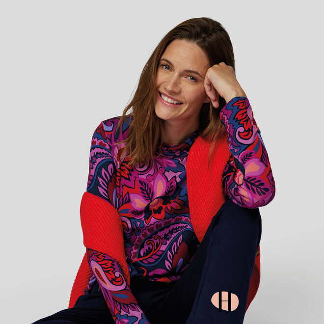 Truitje met Paisley Print en Lage Col