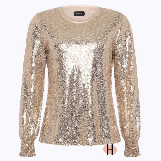 Pailletten Top in Goudkleur