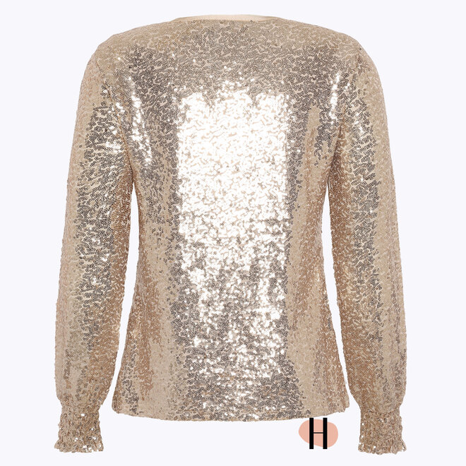 Pailletten Top in Goudkleur