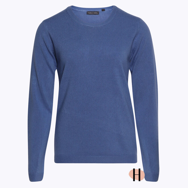 Fine Knit Truitje in Rafblauw