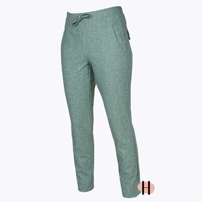 Travel Broek met Print "Kick" Khaki Structuur