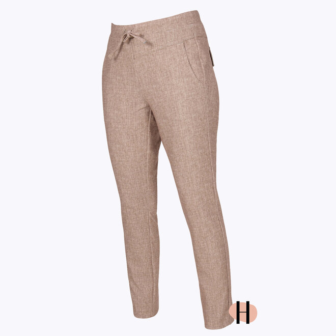 Travel Broek met Print "Kick" Zand Structuur