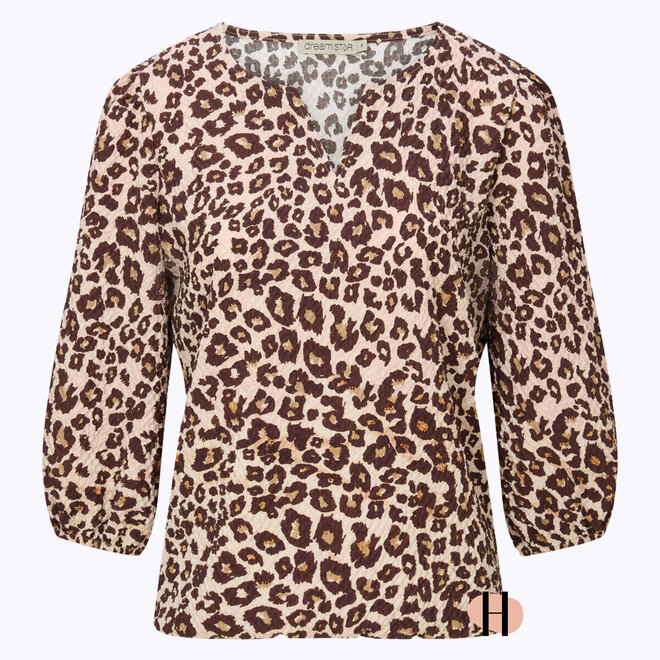 Blouson "Bibi" Luipaardprint Zand Mix