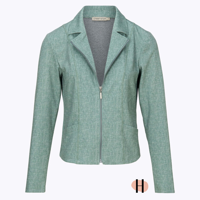 Travel Jasje met Print "Konnor" Khaki Structuur