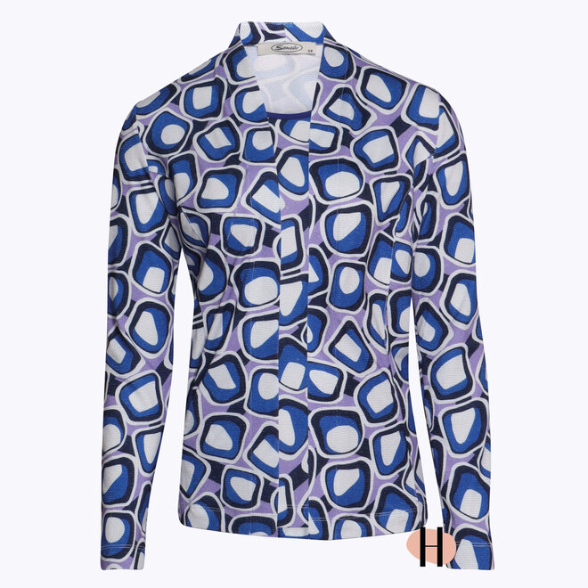 Twin-Set met Print in Paars en Blauw