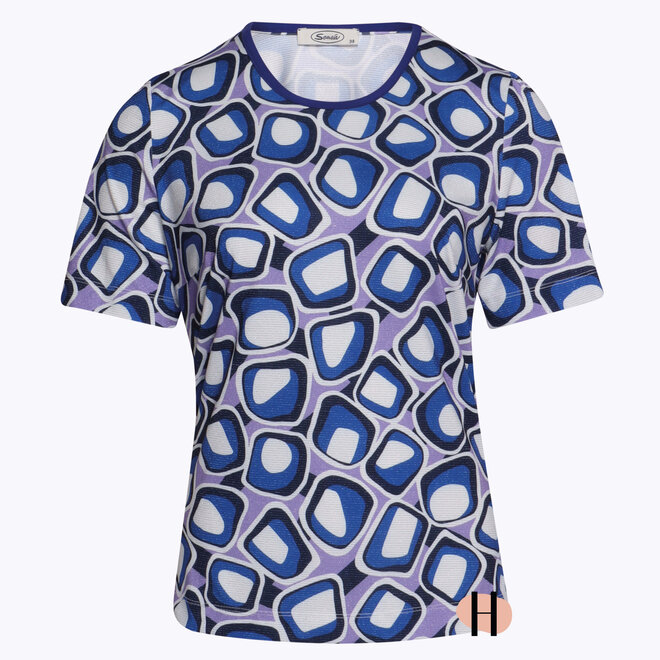 Twin-Set met Print in Paars en Blauw