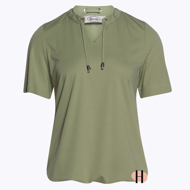 Blouson met Koordje in Kaki Groen