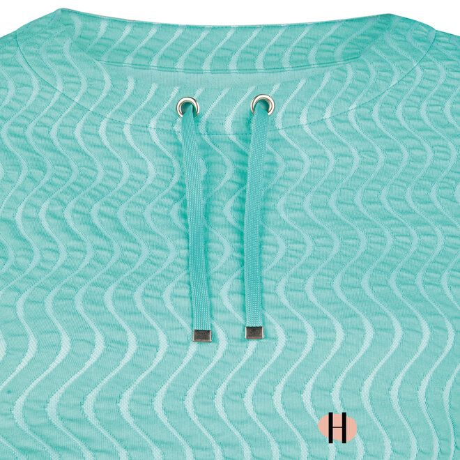 Sweatshirt met Koordje in Mintgroen
