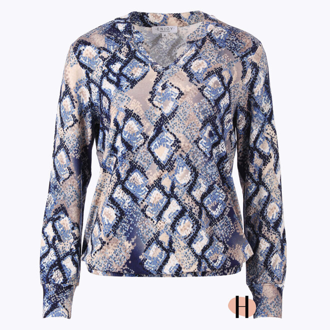 Blouson Longsleeve Blauw Dessin
