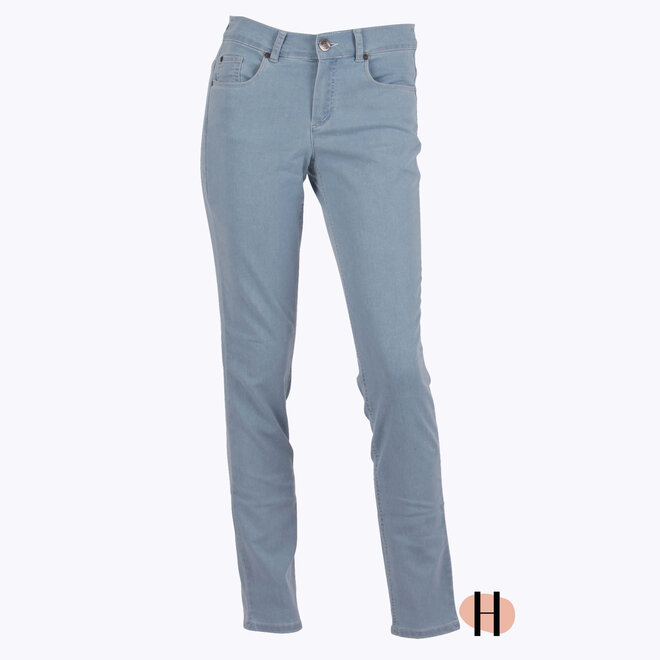 Stretch Denim van Katoen in Lichtblauw