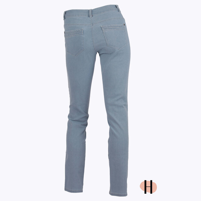 Stretch Denim van Katoen in Lichtblauw