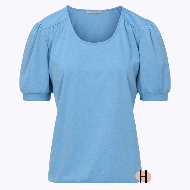 Z25 106 Artidora Top Lurex Knit Blue
