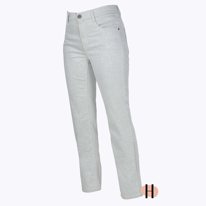 Metallic Stretchbroek "Smile" Zilver