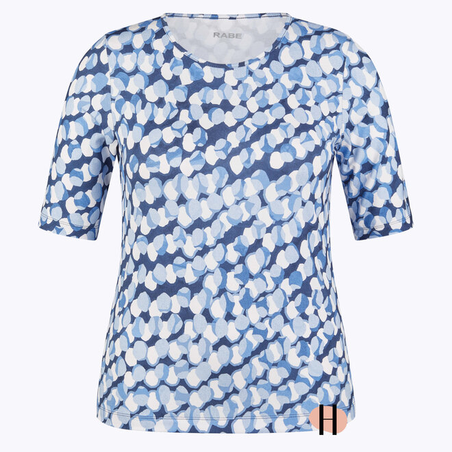 T-Shirt Jeans Blauwe Print