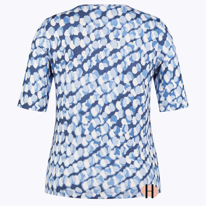 T-Shirt Jeans Blauwe Print