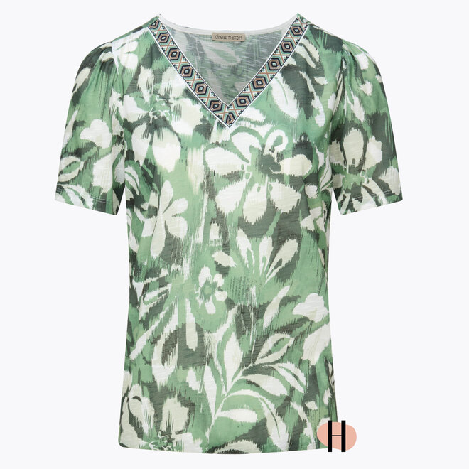 Z25 152 Marley Top MIXED PRINTS Khaki Mix