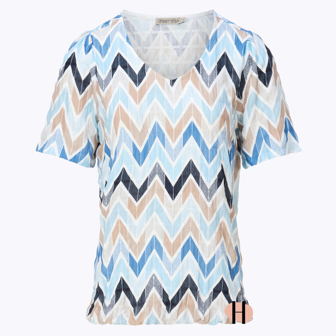 Z25 232 Jolly Top ZIGZAG STRUCTURE Blue Mix