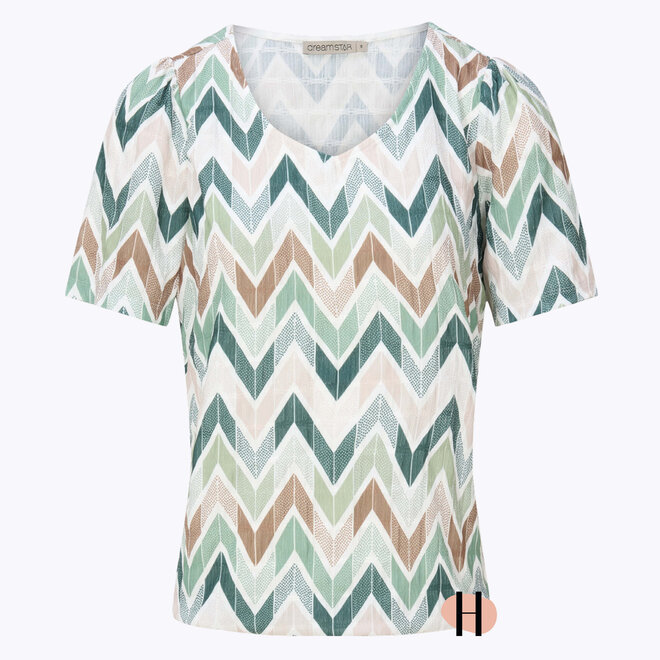 Blouson Zigzag Dessin "Jolly" in Khaki Mix