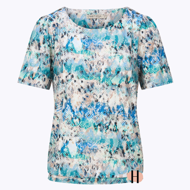 Z25 231 Kawaii Top Snake Print Multicolor