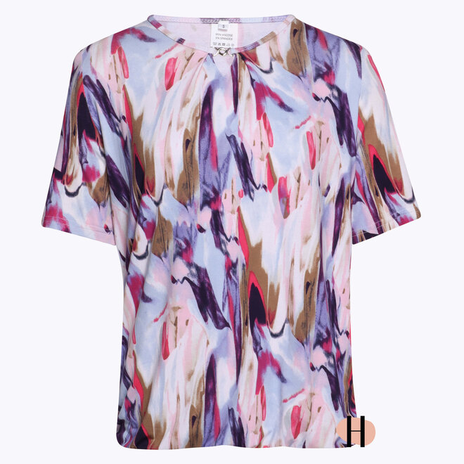 Blouson met Print in Lichtroze, Paars en Camel
