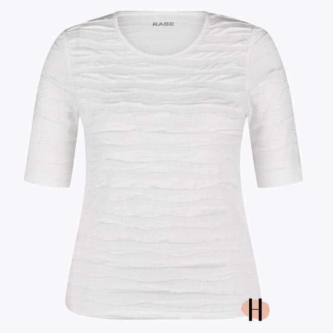 T-Shirt Stroken Stof in Wit