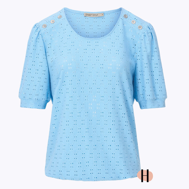 Z25 212 Brianna Top BRODERIE Blue