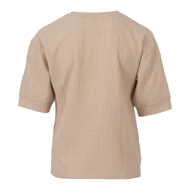 Blouson Korte Mouw Structuur Drape